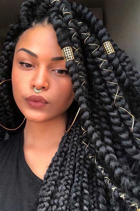 10 box braids hairstyles|61 Best Jumbo Box Braids Hairstyles